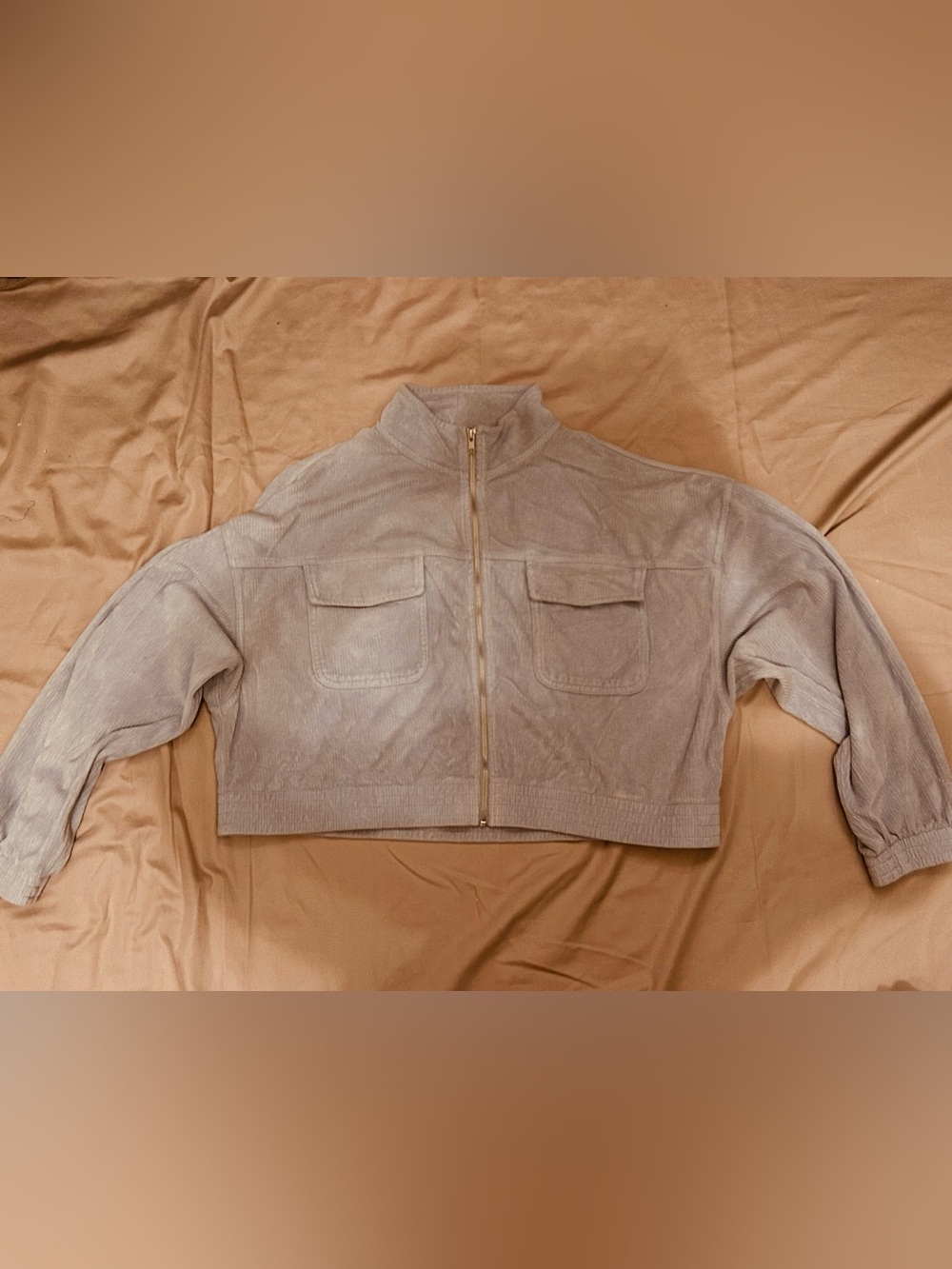 Aerie Cropped Zip-Front Utility Jacket Size XXL